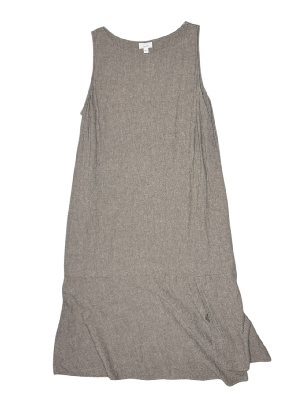 J. Jill Purejill Linen Maxi Dress Large Brown Flowy Beachy Relaxed Coastal